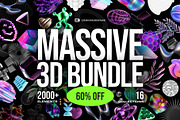60%OFF - 3D BUNDLE - 2000+ elements, an Object Graphic by assetpro.design (Thumbnail 1 of 8)