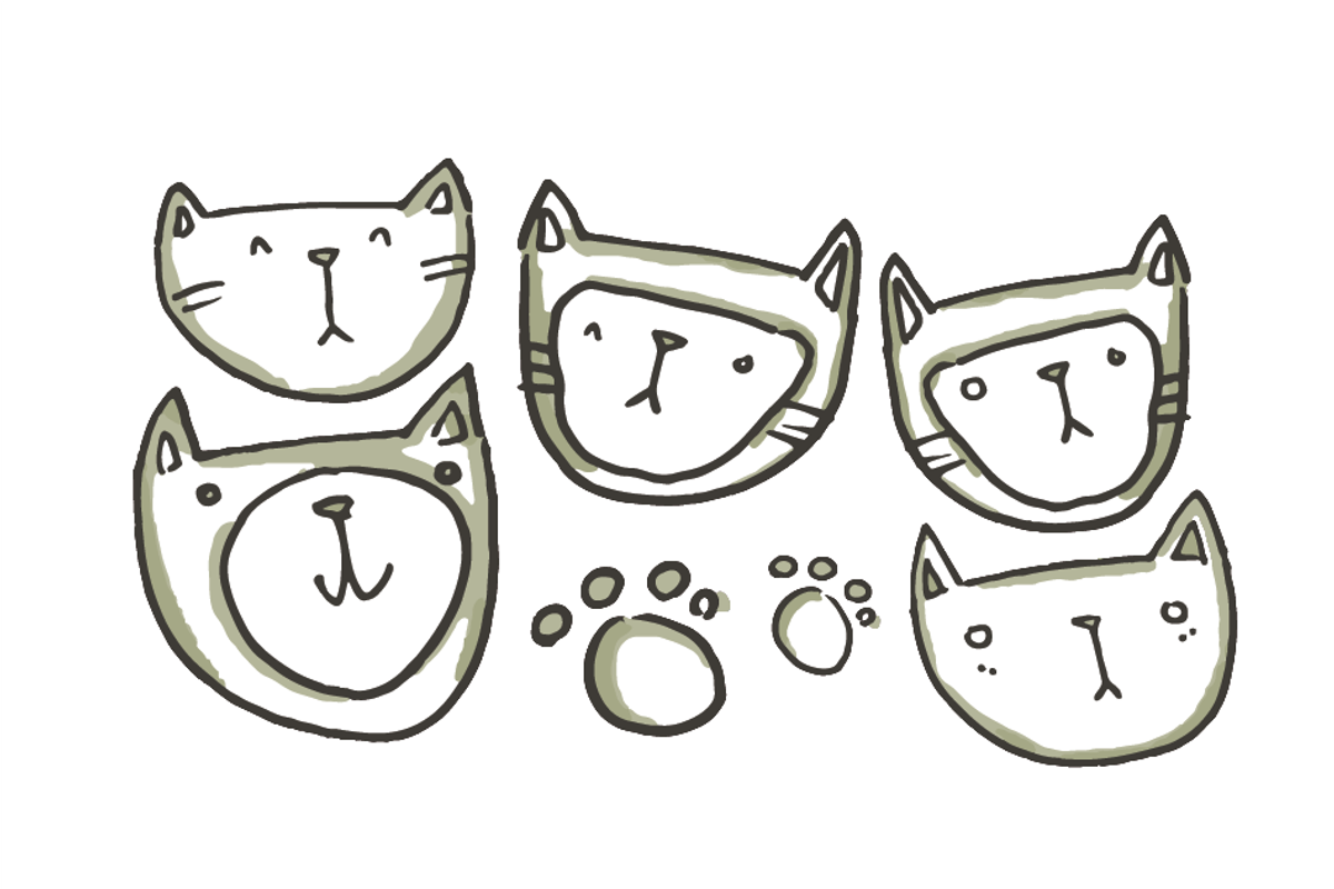 Cat Doodles, an Illustration by Amy Doodles Cats (Photo 2 of 2)