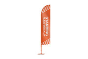 Feather Flag Mockup, a Product Mockup by GraphicsPixel (Thumbnail 4 of 5)