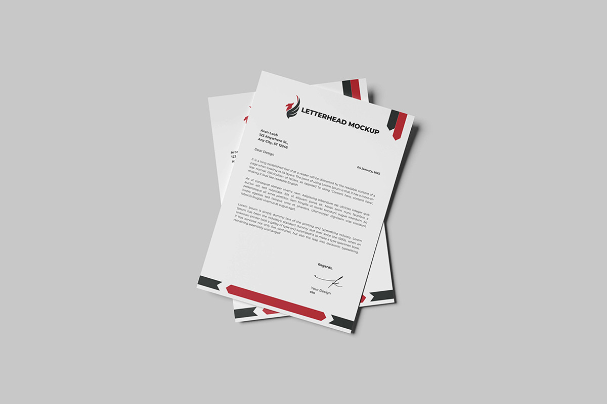 Letterhead Mockup, an Advertising Mockup by seramoe (Photo 5 of 5)