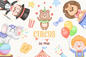 Circus and Animals Clipart