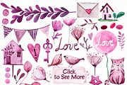 Watercolor Valentine's Day, a Decorative Illustration by Ksenia Markevych (Thumbnail 2 of 8)