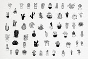 Cactus Clipart, a Symbol Font by iyhulmonsta (Thumbnail 2 of 5)
