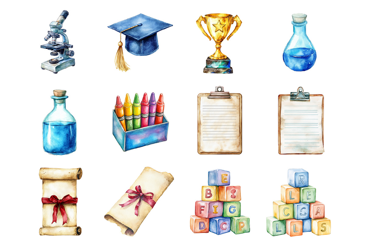 Back to School Clipart, an Illustration by Design Market (Photo 3 of 3)