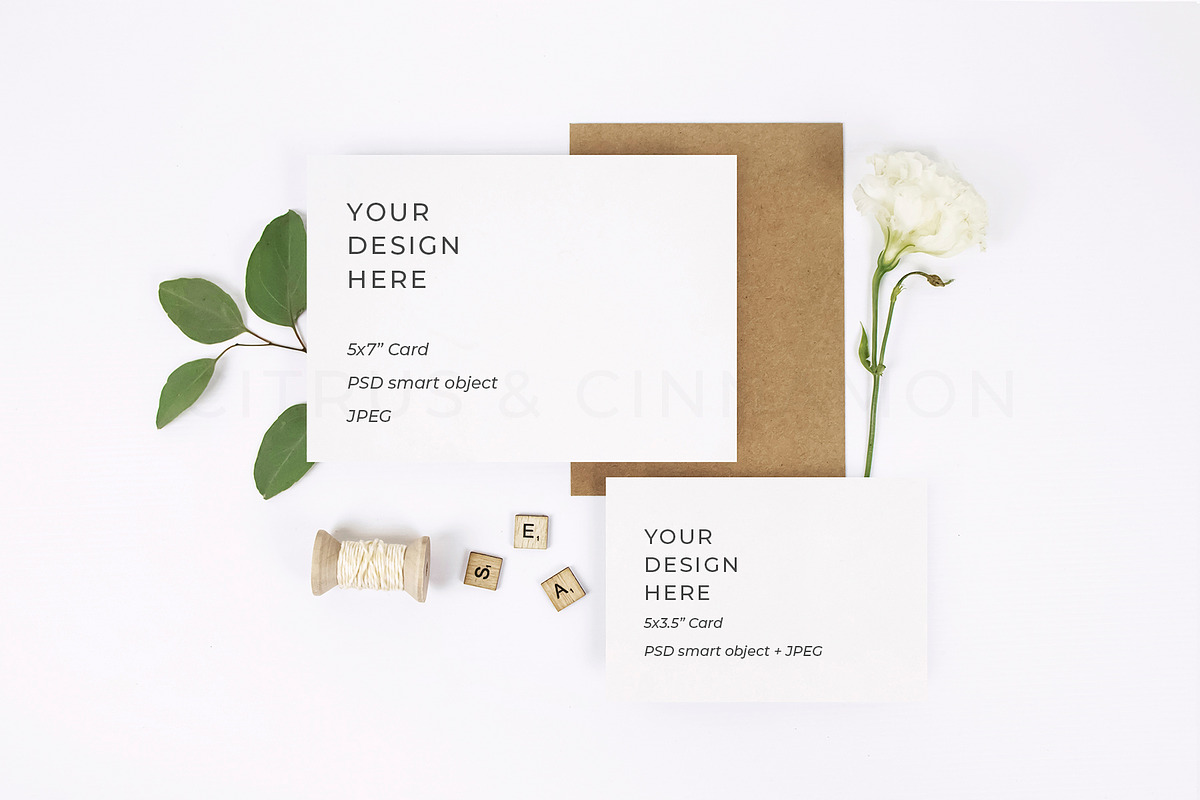 Wedding Invitation RSVP Mockup 0622, a Print Template by Citrus and Cinnamon