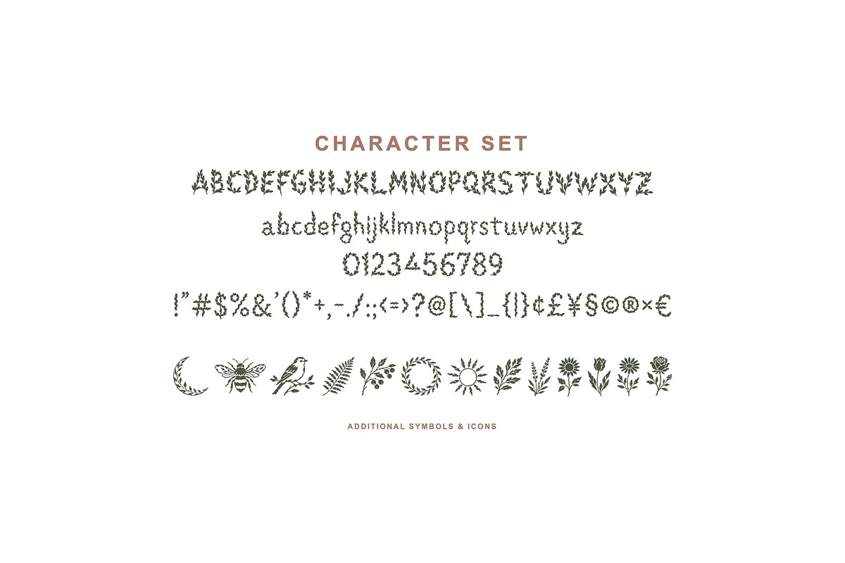 Botanicum Leafy Display Font, a Sans Serif Font by Graphic Spirit (Photo 2 of 8)