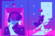 8 Ultraviolet Theme Illustrations, an Illustration by Alexander Baidin (Thumbnail 2 of 7)