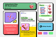 Valentine's Day 3D Icon Set, an Object Illustration by Lumina_ui_ux202 (Thumbnail 4 of 5)