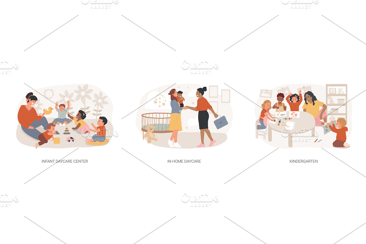 Childcare services isolated concept, an Education Illustration by Visual Generation