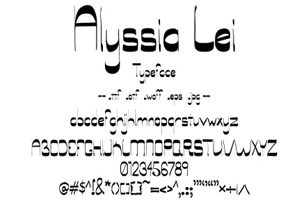 Allysia Lei Sans Typeface w/Contrast