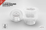 Clear Round Sauce Containers Mockup, a Cups & Container Mockup by INCDesign (Thumbnail 2 of 14)