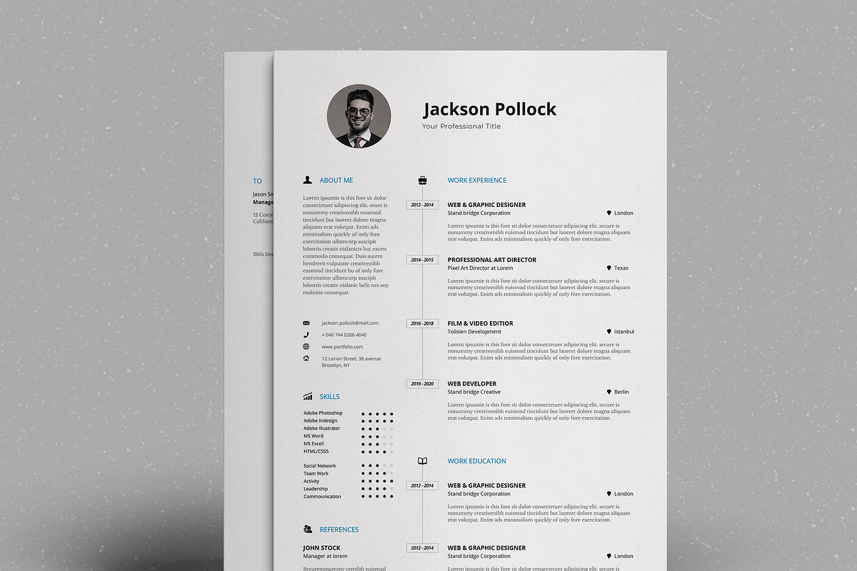 Resume/CV, a Resume Template by SlideCo (Photo 1 of 7)