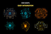 140+ High-Tech Circuits Overlays, an Object Graphic by Mikel Blazgad (Thumbnail 3 of 10)