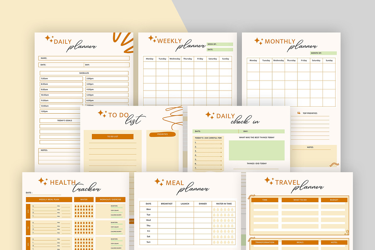 Ultimate Planner Bundle Pack Vol.41, a Stationery Template by Amit Debnath