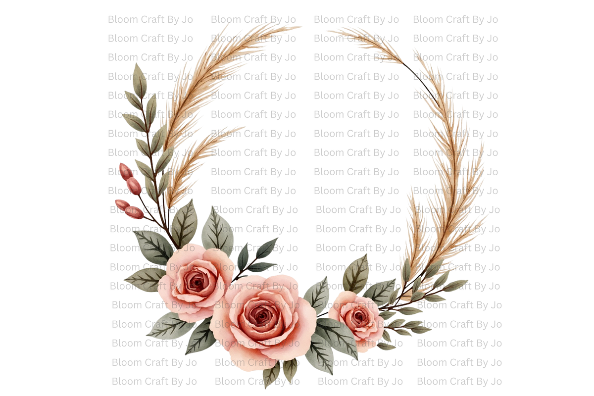 Terracotta Floral Wreath, a Decorative Illustration by Bloom Craft Creations (Photo 5 of 10)