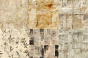 A4 Antique Text Digital Paper, a Texture Illustration by DreamPrint404 (Thumbnail 2 of 5)