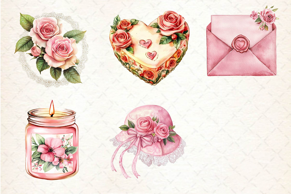 Pink Coquette Mothers Day Clipart, an Illustration by Dream Creation (Photo 6 of 6)