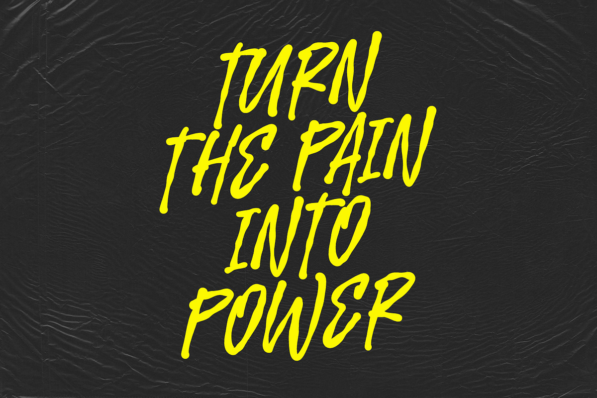 Grous Hiraco Power Display Brush Fon, a Handwritten Font by Maulana Creative (Photo 5 of 7)