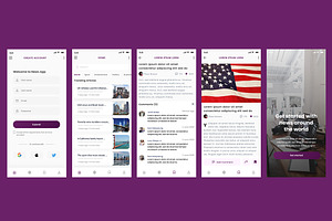 Media News Feed & Press Blog App UI