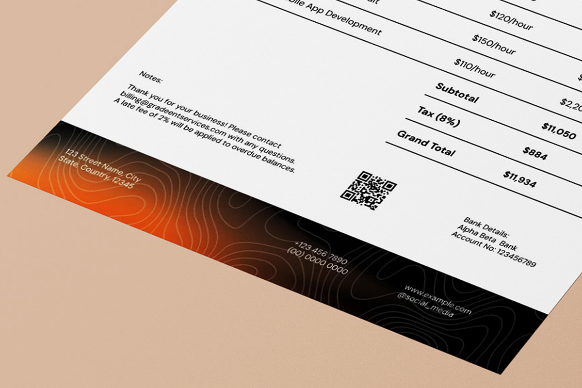 Invoice Template - Gradeent preview 4