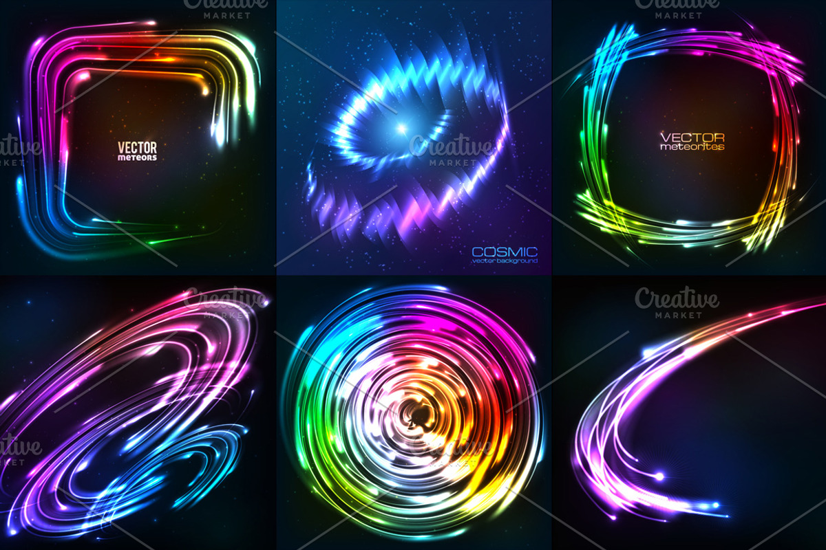 20 shining cosmic lights backgrounds preview 4