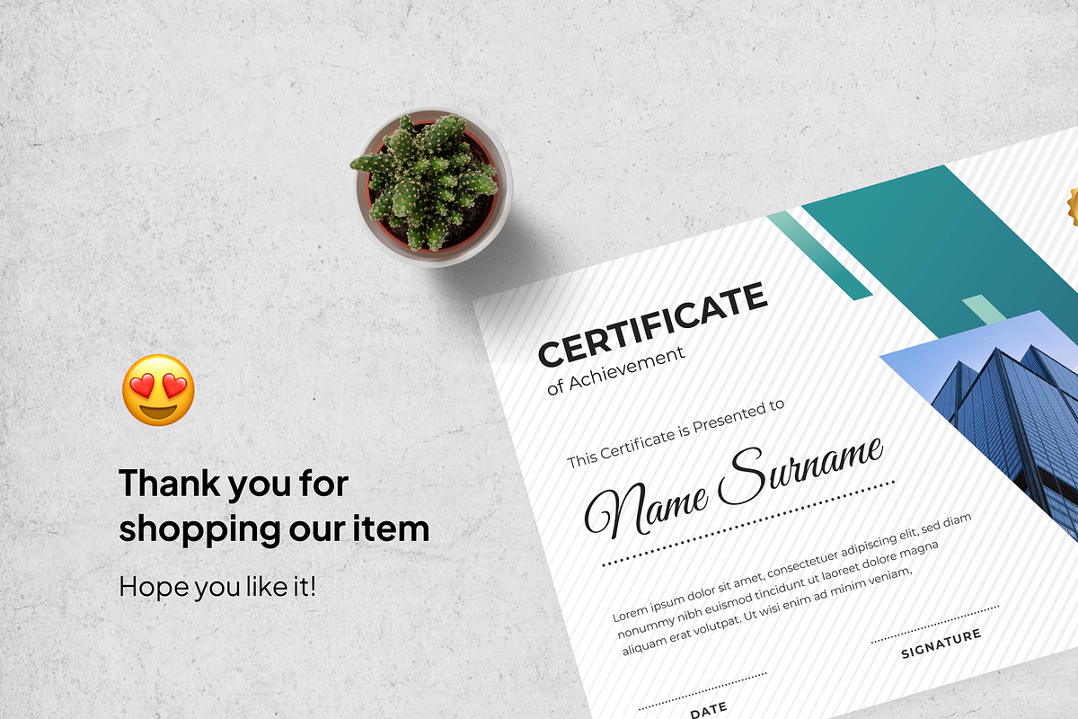 Certificate Template, a Stationery Template by Panen Creative (Photo 3 of 3)