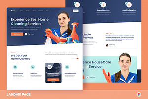 Home Service Landing Page, an UI Kit Template by Studio Delapan