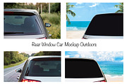 rear window mockup vinyl car sticker, a Mockup by VetalStock (Thumbnail 1 of 5)