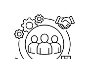 42 Corporate Procurement Team Icon, an Outline Icon by adenpinkstore (Thumbnail 4 of 16)