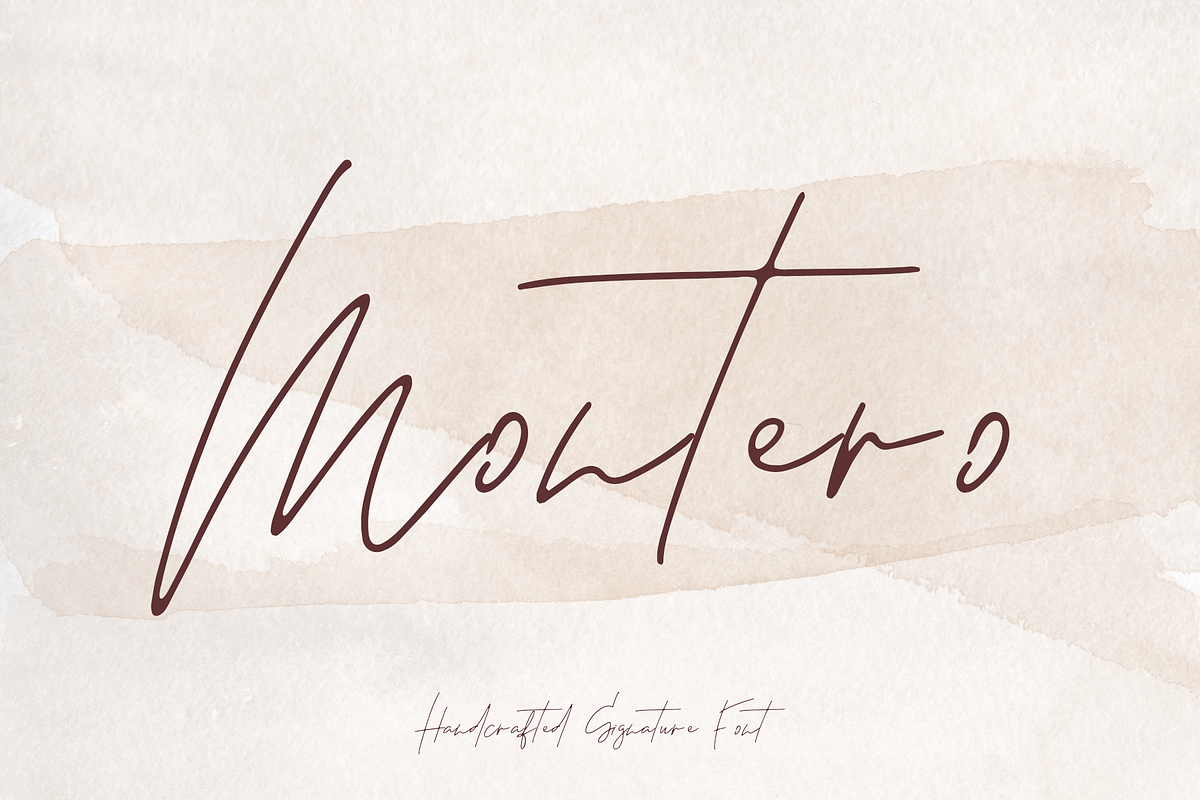 Montero - Signature Script Font, a Script Font by Surplus Type Co (Photo 1 of 9)