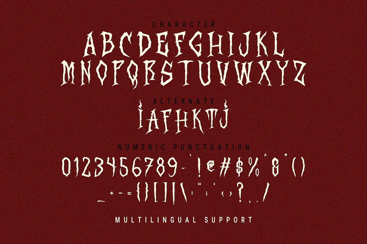 Annarzaq Display Font, a Blackletter Font by Maulana Creative (Photo 11 of 12)