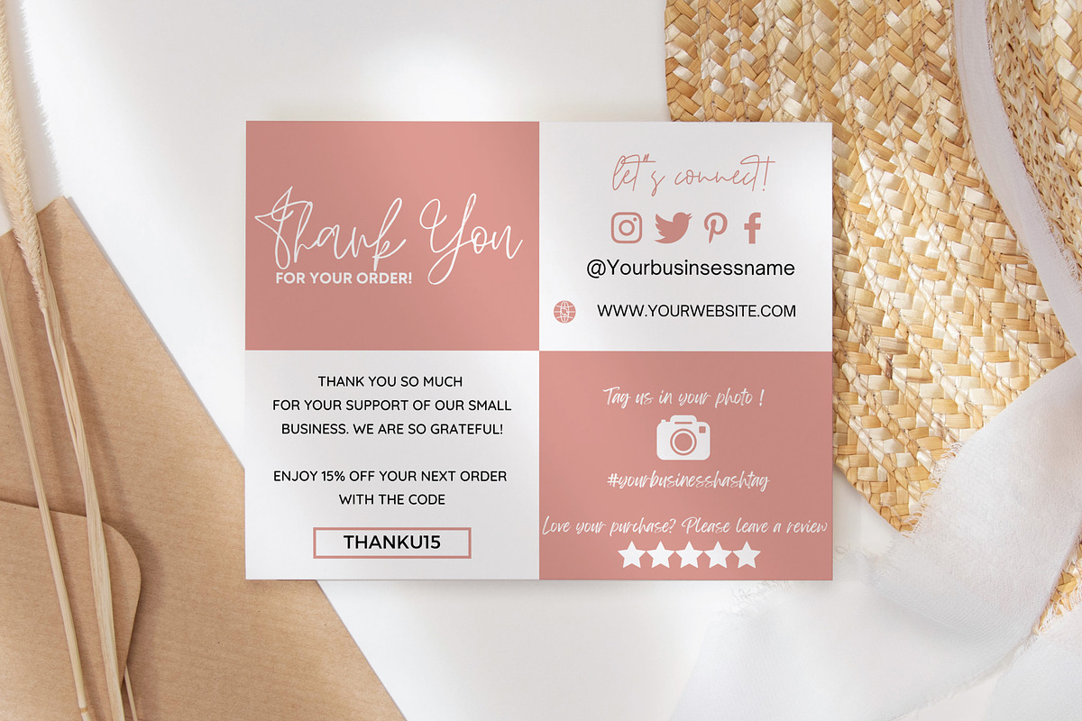 Thank You Card Template Bundle Canva, a Templates & Theme by Mrxking (Photo 4 of 23)