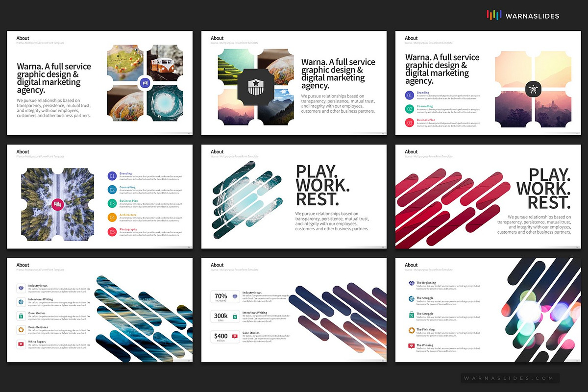 Company Profile PowerPoint Templates, a Presentation Template by Warna Works (Photo 13 of 36)