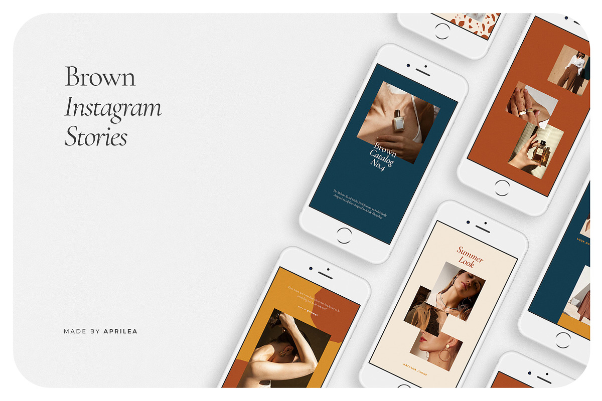 BROWN Instagram Stories, a Social Media Template by Aprilea (Photo 6 of 7)