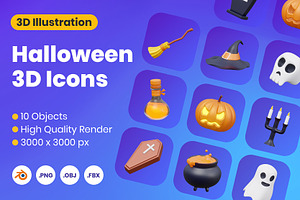 Halloween 3D Icons