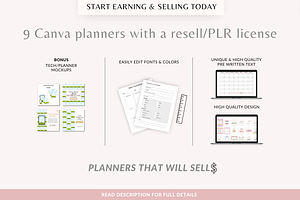 PLR Canva Planner Bundle