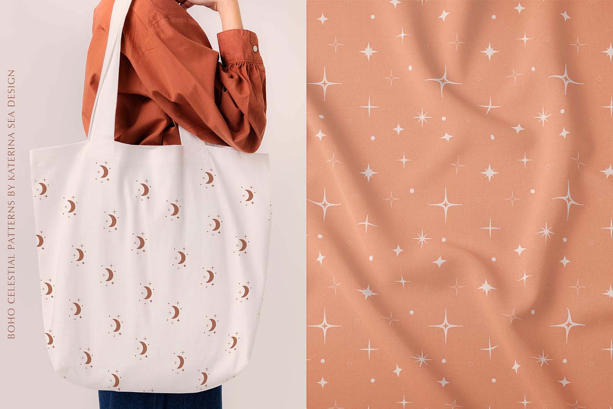 Boho celestial vector patterns, a Pattern Graphic by Katerina.Sea.Design (Photo 4 of 8)