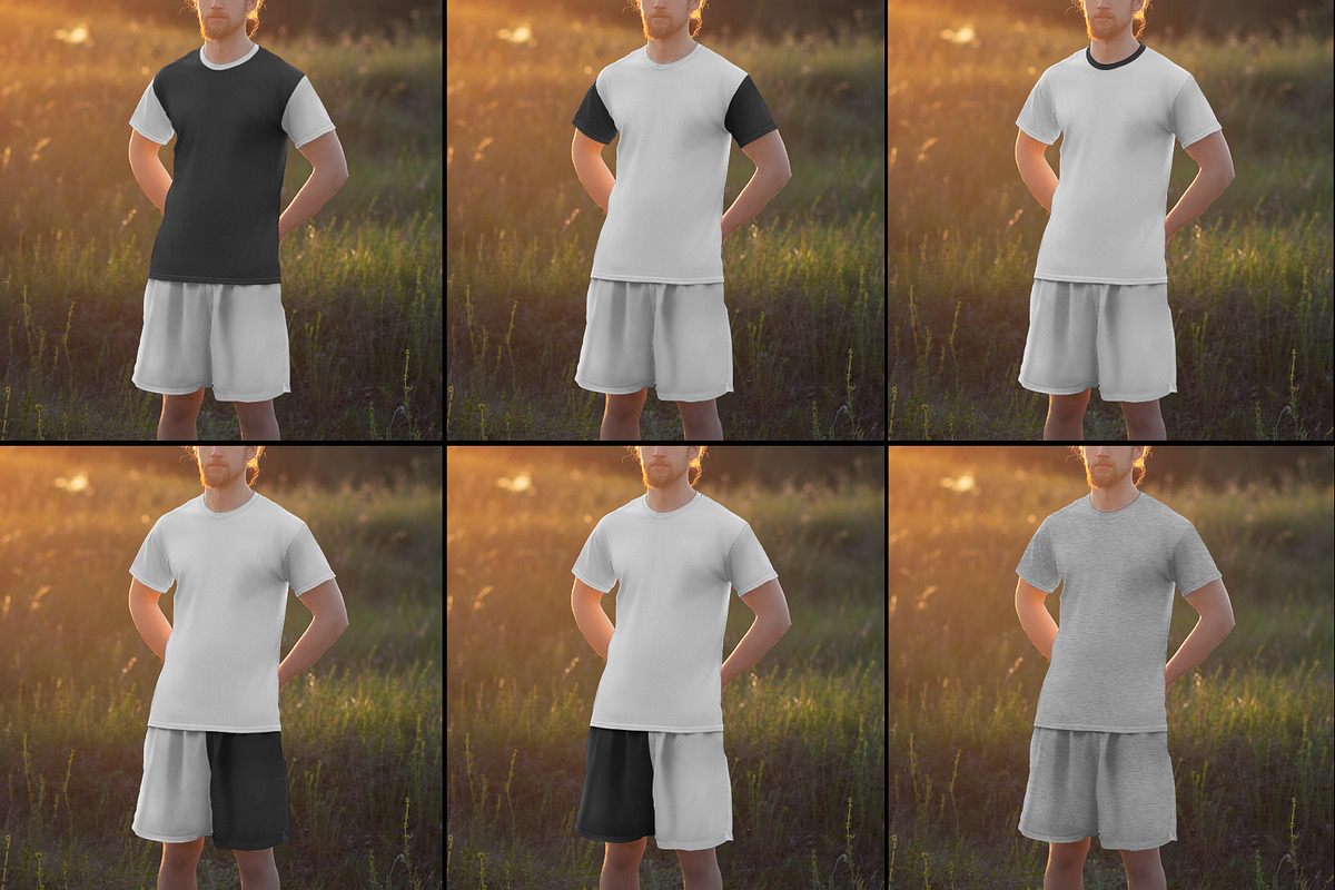7 Mockups of Men's T-Shirt Outdoors, a Shirt Mockup by Grow Design Craft Studio (Photo 3 of 6)