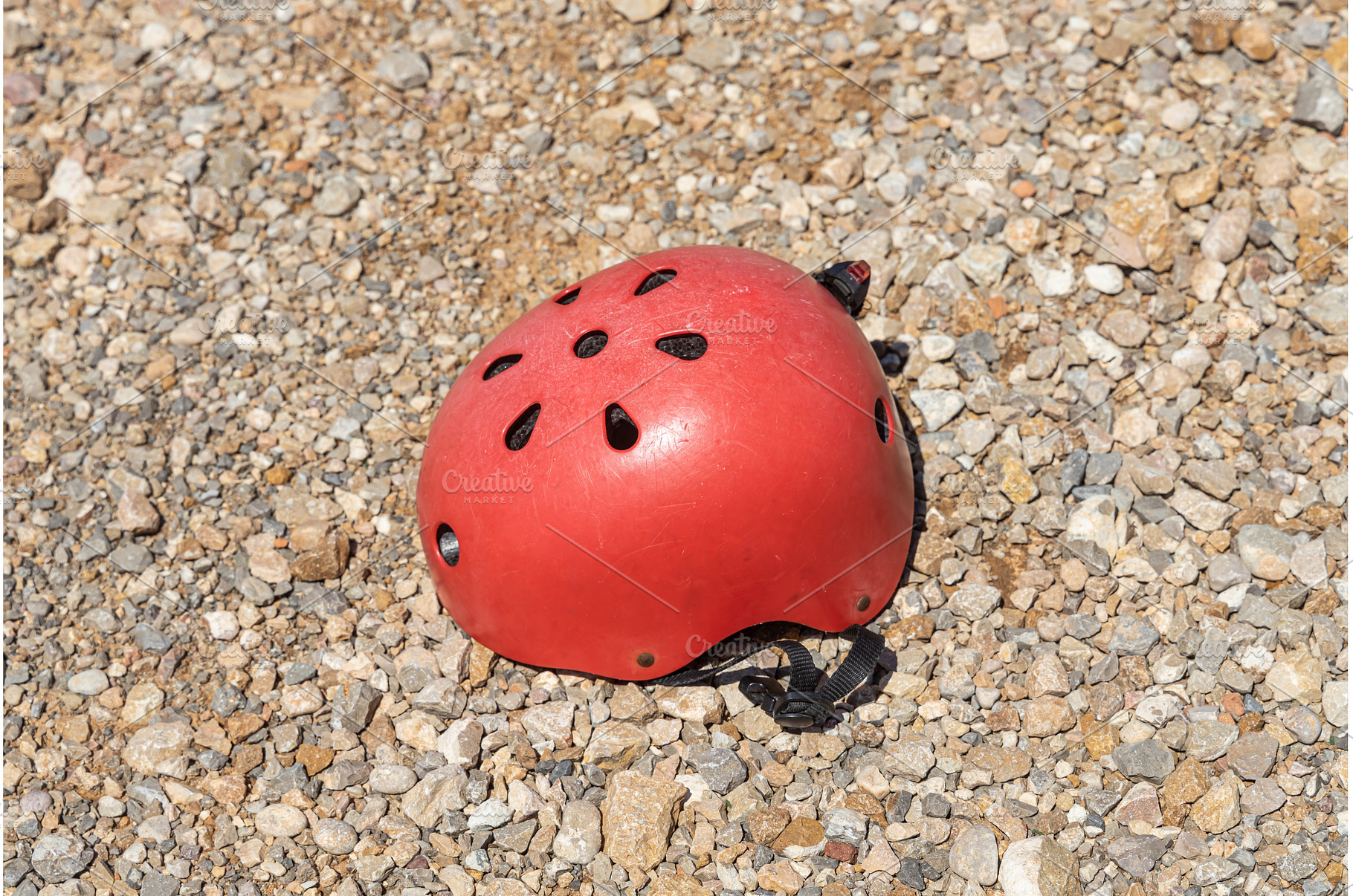 A red helmet on the orange and, a Technology Photo by Illustrations&photos