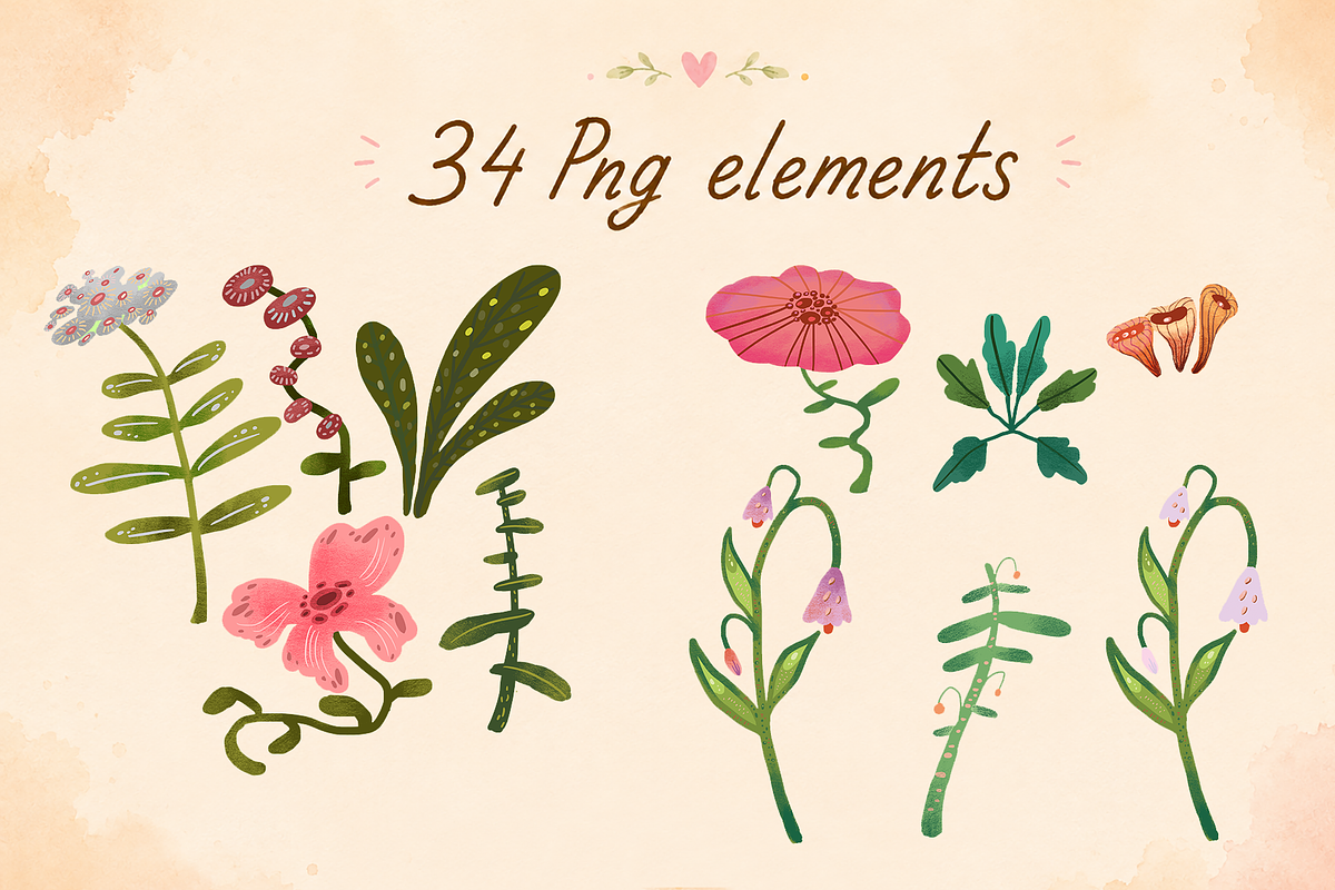 Whimsical Easter Animals PNG Set, an Animal Illustration by FaliushViktoriaArtist (Photo 3 of 11)