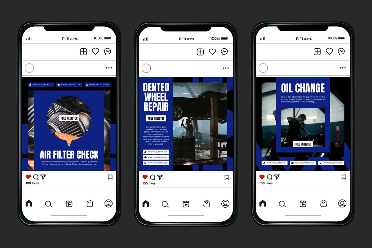 Automotive Blue Template, a Social Media Template by Kalubuak (Photo 4 of 10)