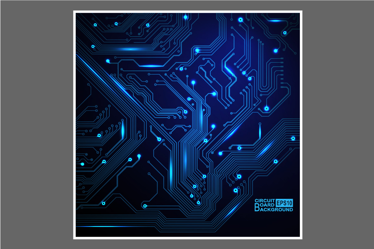 -50% Circuit boards backgrounds set, a Background Graphic by frost_newt (Photo 4 of 11)