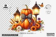 Pumpkin Lantern Autumn Harvest PNG, a Seasonal Illustration by Creative Arslan (Thumbnail 1 of 3)