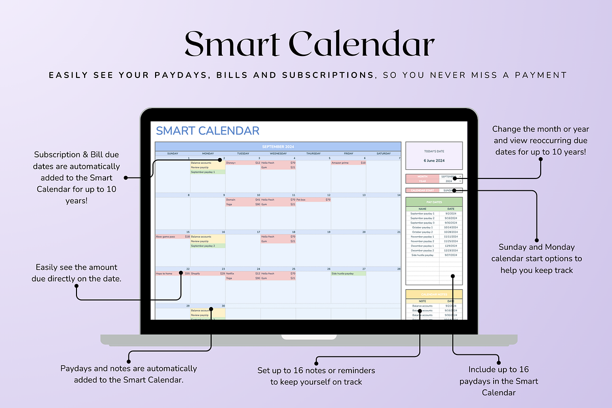 Ultimate Paycheck Budget - Pastel, a Templates & Theme by The Creative Plans co (Photo 8 of 10)