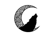 Mandala Moon Wolf SVG Bundle, an Illustration by Gaye Art (Thumbnail 15 of 31)