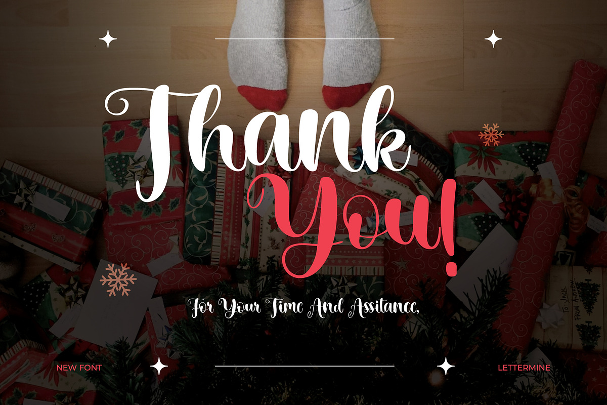 Slack On Christmas - Script, a Script Font by Lettermine (Photo 10 of 10)