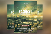 Forest Party/Festival Flyer Template, a Flyer Template by Graphicfy Templates (Thumbnail 3 of 5)