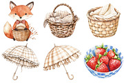 Woodland Picnic Clipart, an Illustration by CitraGraphics (Thumbnail 4 of 5)