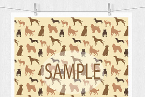 Dog Digital Scrapbook Paper Patterns