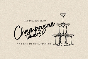 Champagne Glass Tower
